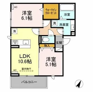 DーSquare前田南町【302号室】の間取り