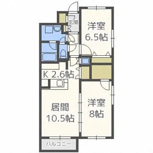 ミーテ新さっぽろ【501号室】の間取り