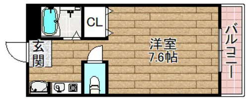 フェリセ富田【303号室】の間取り