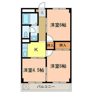 椋本マンション【2階】の間取り