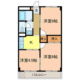 椋本マンション【203号室】の間取り