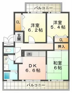 井吹東シティコート【3階】の間取り
