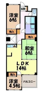3LDKの間取り画像