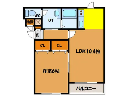 ジェルメ大手町2号棟【302号室】の間取り