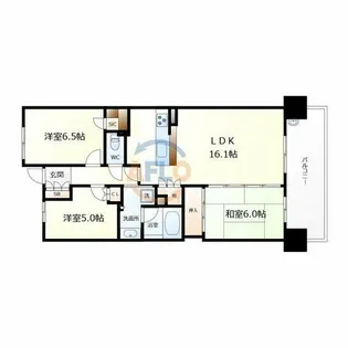 ジオ新町【18階】の間取り