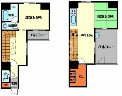 ゼウス桜川プレミアム【1階】の間取り
