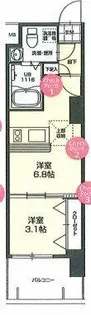 No.72 HARBOR TOWER【9階】の間取り