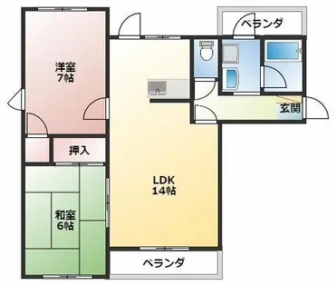 マロン・ドゥムール【401号室】の間取り