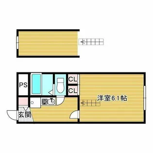 竹橋町マンション【2階】の間取り