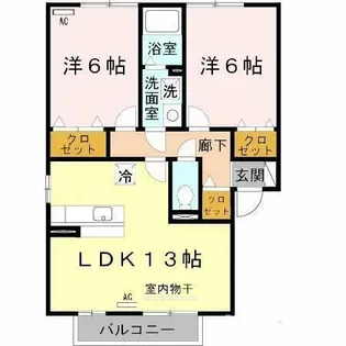 クロスロード A棟【2階】の間取り