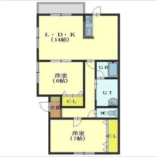 グローリィー志海苔【1階】の間取り