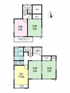 兵庫県たつの市揖保川町新在家【一戸建】の間取り