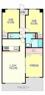 コスモ東石切さくら坂【3階】の間取り