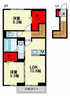 ENG町上津役【2階】の間取り