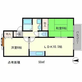 クローバー竹内【1階】の間取り