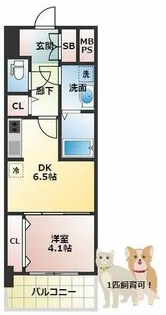 スプランディッド新大阪EAST【3階】の間取り