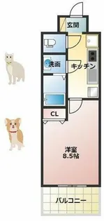 スプランディッド京橋EAST【5階】の間取り