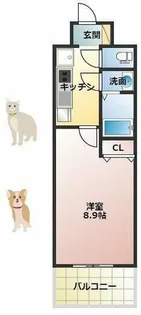 スプランディッド京橋EAST【8階】の間取り