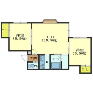 Yフラット【202号室】の間取り