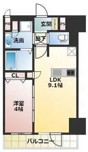 Dimus新大阪【2階】の間取り