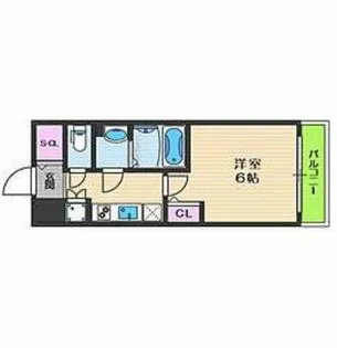 エスリード難波ザ・アーク【7階】の間取り