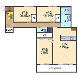 プランタンKⅡ【201号室】の間取り
