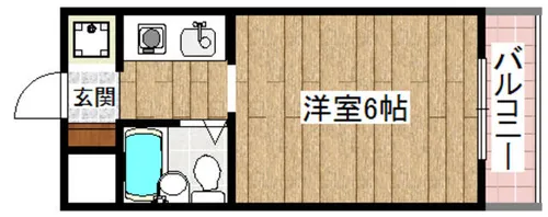 ジョイフル富田【404号室】の間取り