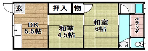 ハイバレーコーポ【208号室】の間取り