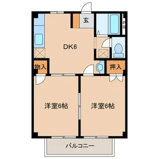 キャッスル片山【2階】の間取り