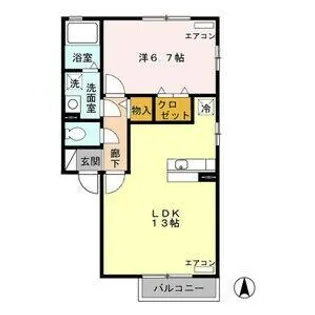 ラ・プロヴァンス【2階】の間取り