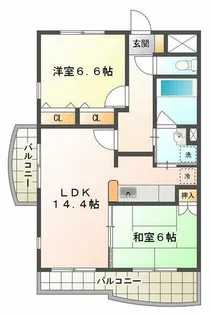 リュイール桃山台【2階】の間取り