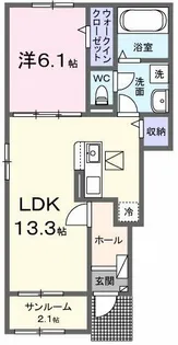 モダンパレス【1階】の間取り