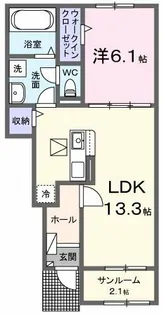 モダンパレス【1階】の間取り