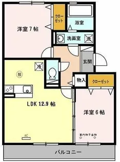 グランドアトリオ神戸西【2階】の間取り