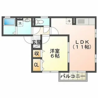 グリチネ【1階】の間取り