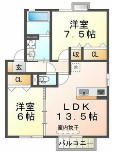 ウィルモア垂水D棟【2階】の間取り