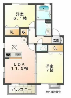 ウィルモア垂水C棟【1階】の間取り