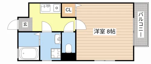 ベル プロムナード北泉Ⅰ【105号室】の間取り