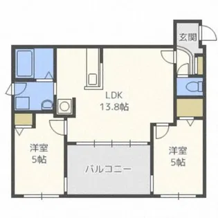 パーク北円山館イースト【1階】の間取り