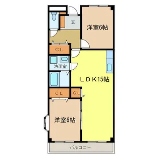 グリーンハイツ芝【I206号室】の間取り