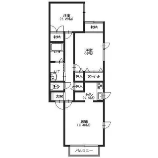 シャインリバー八幡Ⅱ【2階】の間取り