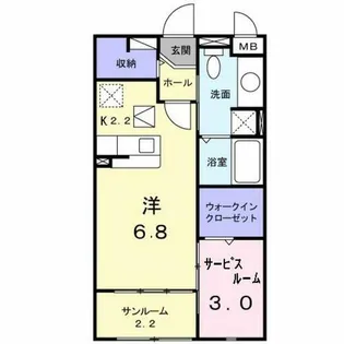 サウス・ボニートⅡ【1階】の間取り