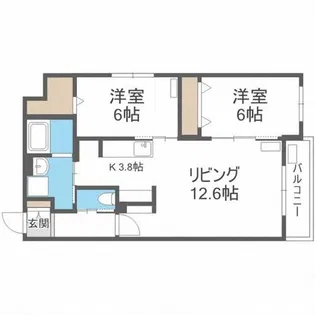 グランメール平岸1条【303号室】の間取り