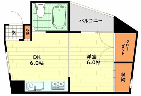 福島マンション【2階】の間取り