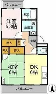 リヴェースふたせ【4階】の間取り