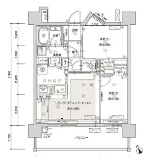 ブライム名古屋【2階】の間取り