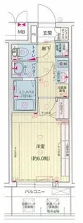 プレサンス桜川グロワール【5階】の間取り