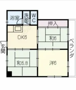 木曽川コーポラス【112号室】の間取り