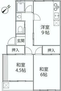 上高丸住宅D棟【2階】の間取り