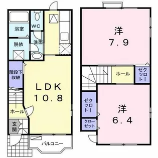 ブリアン アヴニール二上【1階】の間取り